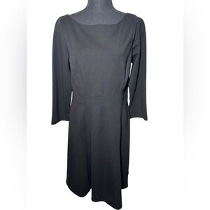 J. Crew Classic Long Sleeve Black Knee Length Dress Work Size 10‎ Classy